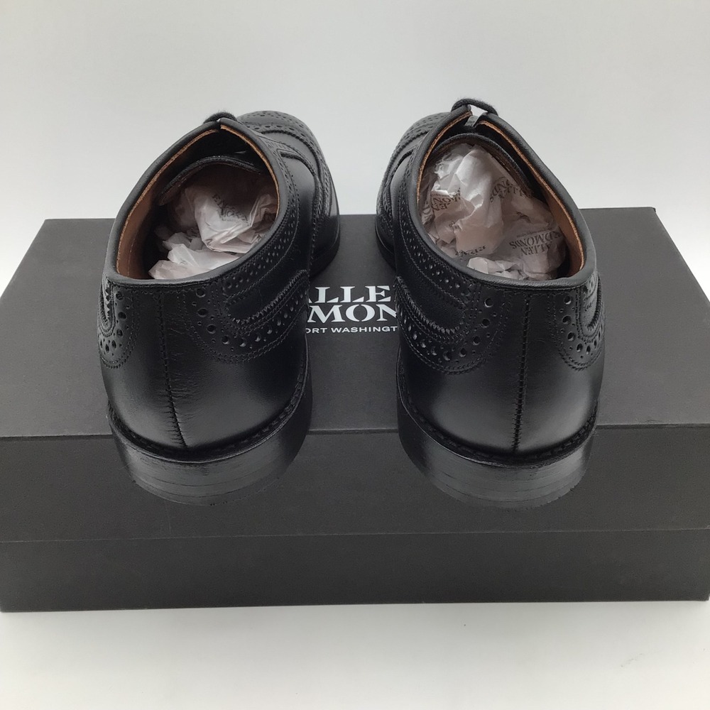 Allen Edmonds McAllister Black Leather Wingtip Oxford Shoes Size 10 3E 6205 NEW - Picture 4 of 7